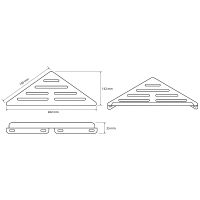 Металлическая полка Bemeta Dark Черная арт-102308260 — фото 3, Полки для ванной и душа