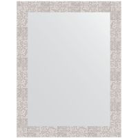 Зеркало Evoform Definite 86х66 в багетной раме - Соты алюминий 70 мм арт-BY 3179 — фото 1, Зеркала в ванную комнату