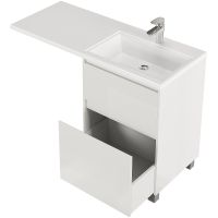 Тумба с раковиной Creto Cafor 120 R Белый глянец арт-19-W120R — фото 11, Тумбы с раковиной