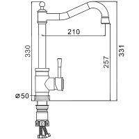 Смеситель для кухни Frap H899 Сатин арт-F41899-4 — фото 8, Смесители для кухни