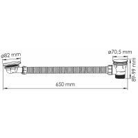 Слив-перелив WasserKRAFT click-clack Розовое золото арт-A333 — фото 2, Сливы-переливы