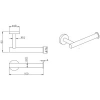 Держатель туалетной бумаги Aquatek Хром арт-AQ4008CR — фото 2, Держатели туалетной бумаги