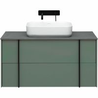 Тумба под раковину Allen Brau Reality 100 подвесная Олива матовая арт-1.32007.CGM — фото 3, Тумбы под раковину