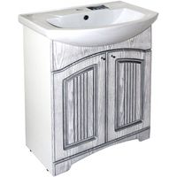 Тумба под раковину Mixline Крит 65 Патина серебро арт-521802 — фото 1, Тумбы под раковину