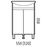 Тумба под раковину Corozo Орегон 55 Пайн арт-SD-00001444 — фото 4, Тумбы под раковину