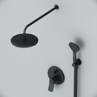 Душевая система AM.PM X-Joy Черная арт-FB85A1RH22 — фото 2, Встраиваемые душевые комплекты