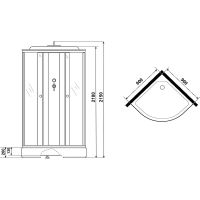 Душевая кабина Niagara Eco 90x90 без гидромассажа арт-E90/26/TN — фото 12, Душевые кабины