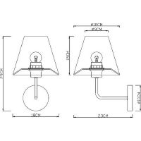 Настенный светильник Artelamp Elba Белый Античная бронза арт-A2581AP-1AB — фото 4, Бра