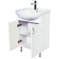 Тумба с раковиной Orange Лайт 50 Белая арт-LA-50TUW+RA — фото 7, Тумбы с раковиной