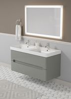 Тумба с раковиной SanVit Форма 120 в цвете Ral подвесная Белый глянец арт-kforma1201 — фото 2, Тумбы с раковиной