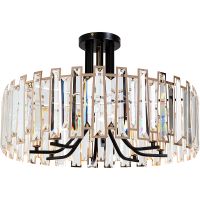 Люстра Artelamp Amber Прозрачная Золото Черная арт-A1028PL-8BK — фото 1, Люстры