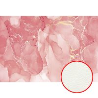Фреска Ortograf Fluid art 34041 Фактура флок FLK Флизелин (4*2,7) Розовый/Золото, Абстракция арт-34041 (флок FLK) — фото 1, Фрески