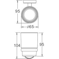 Стакан для зубных щеток Haiba Черный арт-HB8706 — фото 2, Стаканы для зубных щеток