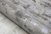 Обои Solo Graphic Винил на флизелине (1,06*10) Бежевый/Коричневый/Серебряный, Штукатурка арт-SL8756-26 — фото 3, Обои для стен