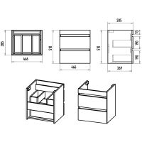 Тумба с раковиной Misty Енисей 50 подвесная Белая арт-УТ000011304 — фото 7, Тумбы с раковиной
