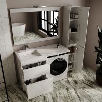 Тумба под раковину Style Line Даллас Леон 120 Люкс Plus Белая арт-СС-00002438 — фото 5, Тумбы под раковину