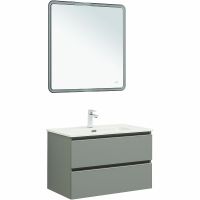 Тумба под раковину Aquanet Вега 80 подвесная Мисти грин арт-329603 — фото 7, Тумбы под раковину