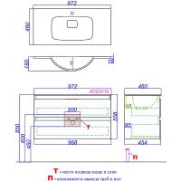 Товар: Тумба под раковину Aqwella Accent 100 подвесная Белая арт-ACC0110W - фото 3 Тумба под раковину Aqwella Accent 100 подвесная Белая арт-ACC0110W — фото 3, Тумбы под раковину