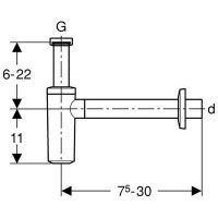 Сифон для раковины Geberit Duofix хром арт-151.034.21.1 — фото 3, Сифоны для раковины
