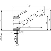 Смеситель для кухни Migliore Queen Медь арт-18302 — фото 3, Смесители для кухни