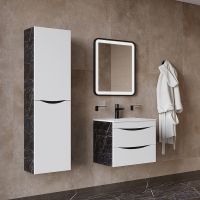 Тумба с раковиной Iddis Cloud 60 подвесная Белая матовая Черный мрамор арт-CLO60B0i95K — фото 6, Тумбы с раковиной