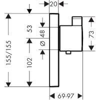 Смеситель для душа Hansgrohe ShowerSelect с термостатом Хром арт-15761000 — фото 4, Смеситель для душа