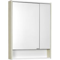 Зеркальный шкаф Aquaton Рико 65 Белый Ясень фабрик арт-1A215202RIB90 — фото 1, Зеркальные шкафы в ванную