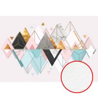 Фреска Ortograf Forma 32674 Фактура бархат FX Флизелин (4*2,7) Розовый/Разноцветный, Геометрия/Абстракция арт-32674 (бархат FX) — фото 1, Фрески