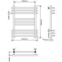 Товар: Водяной полотенцесушитель Aquanet Largo 80x50 Хром арт-266745 - фото 2 Водяной полотенцесушитель Aquanet Largo 80x50 Хром арт-266745 — фото 2, Водяные полотенцесушители