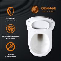 Унитаз Orange подвесной с сиденьем Микролифт арт-C07-100w — фото 14, Подвесные унитазы
