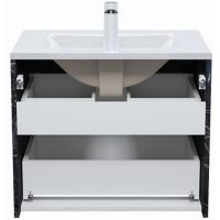 Тумба с раковиной Iddis Cloud 60 подвесная Белая матовая Черный мрамор арт-CLO60B0i95K — фото 3, Тумбы с раковиной