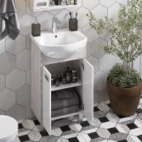 Тумба под раковину Aquaton Бекка PRO 50 Белый Дуб сомерсет арт-1A210801BAC20 — фото 4, Тумбы под раковину