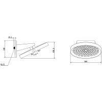 Верхний душ Vincea Inspire Вороненая сталь арт-VSHD-3I3CGM — фото 6, Верхние души