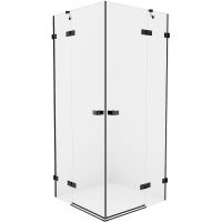 Душевой уголок New Trendy Avexa Black 80х80 профиль Черный стекло прозрачное арт-EXK-1608 — фото 1, Квадратные душевые уголки