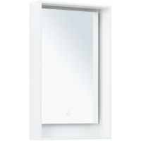 Зеркало Aquanet Милан 50 с подсветкой Белый глянец с сенсорным выключателем арт-336390 — фото 1, Зеркала в ванную комнату
