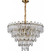 Люстра Divinare Rosie Прозрачная Латунь арт-3511/17 LM-16 — фото 1, Люстры