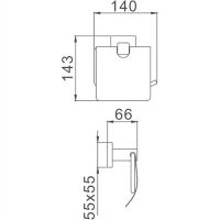Держатель туалетной бумаги Haiba с крышкой Хром арт-HB8603 — фото 2, Держатели туалетной бумаги
