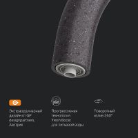 Смеситель для кухни AM.PM Like Черный арт-F8007722 — фото 12, Смесители для кухни