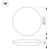 Потолочный светильник Arlight Frisbee Белый арт-030094 — фото 5, Накладные светильники