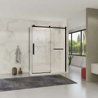 Душевой уголок Vincea Como Soft 150x100 профиль Черный стекло прозрачное арт-VSR-1CS1015CLB — фото 2, Прямоугольные душевые уголки