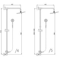 Душевая система Rav Slezak Dunaj Termostat Хром арт-TRM81.5/5-01 — фото 2, Душевые стойки