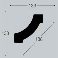 Угловой элемент молдинга Bello Deco М12У1 133x133x17 мм арт-00-00104618 — фото 5, Молдинги