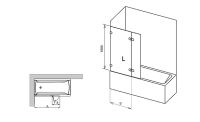 Шторка на ванну Ravak Brilliant BVS2-100 L профиль Хром стекло Transparent арт-7ULA0A00Z1 — фото 3, Шторки для ванной распашные