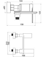 Смеситель для ванны Orange Berni Хром арт-M09-100cr — фото 8, Смеситель для ванны