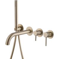 Смеситель для ванны Abber Wasser Kreis Золото матовое арт-AF8130G — фото 1, Смеситель для ванны