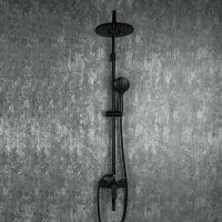 Душевая система Frap H29 Черная матовая арт-F2429 — фото 2, Душевые стойки