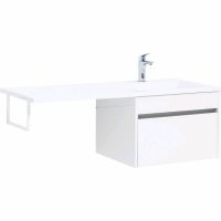 Тумба с раковиной Aquanet Токио 120 R подвесная Белая арт-239213 — фото 1, Тумбы с раковиной