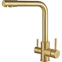 Смеситель для кухни ZorG Steel Hammer Бронза арт-SH 801 INOX BRONZE PVD — фото 1, Смесители для кухни