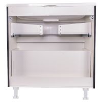 Тумба под раковину Style Line Бергамо 80 Черная антискрейч арт-СС-00002313 — фото 4, Тумбы под раковину