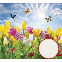 Фреска Ortograf Цветы 50046 Фактура флок FLK Флизелин (3*2,7) Разноцветный, Цветы/Бабочки арт-50046 (флок FLK) — фото 1, Фрески